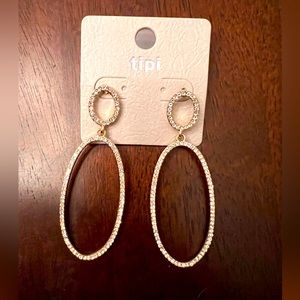 Rhinestone Drop Statement Earrings